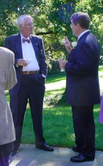 Congressman Bliley chats with Michael.