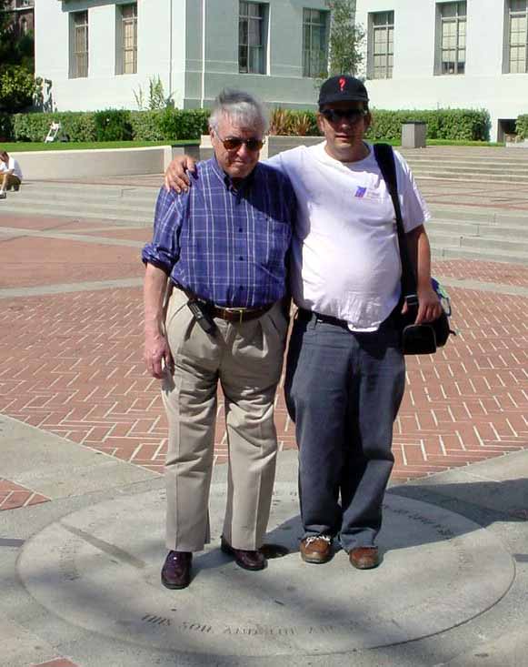 Dad and Tian stand in an official free speech zone.