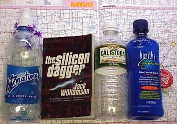 the silicon dagger and some water bottles