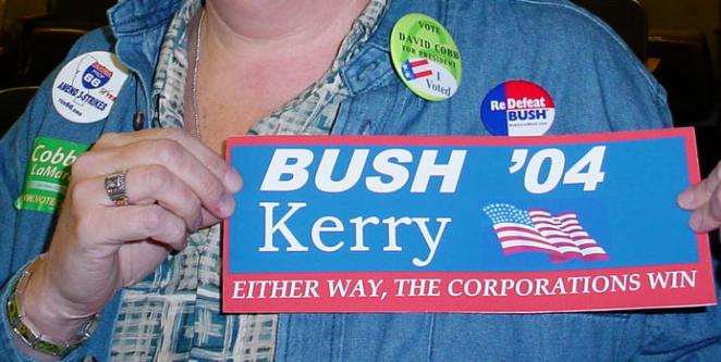 Corporations win if either Bush or Kerry gets the White House.