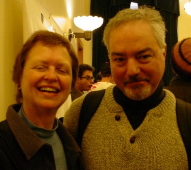 Betty and Hank at the party.