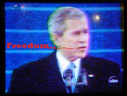 Bush said freedom many times during his inauguration.