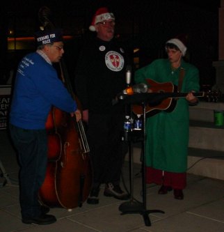 Anne and the Vets sing.