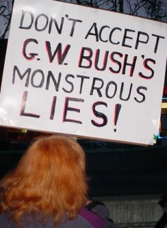 Dont accept GWB's monsterous lies!