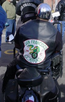 Biker on Harley.