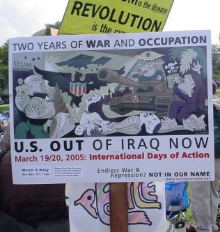 The sign that was put out to advertise for the march.