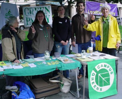 The Green Party table.
