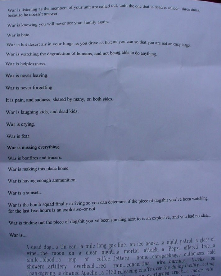 The poem the sargent read
