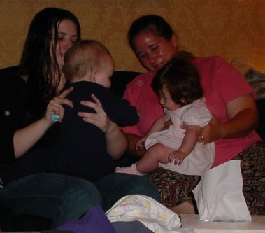 Mothers and their children.